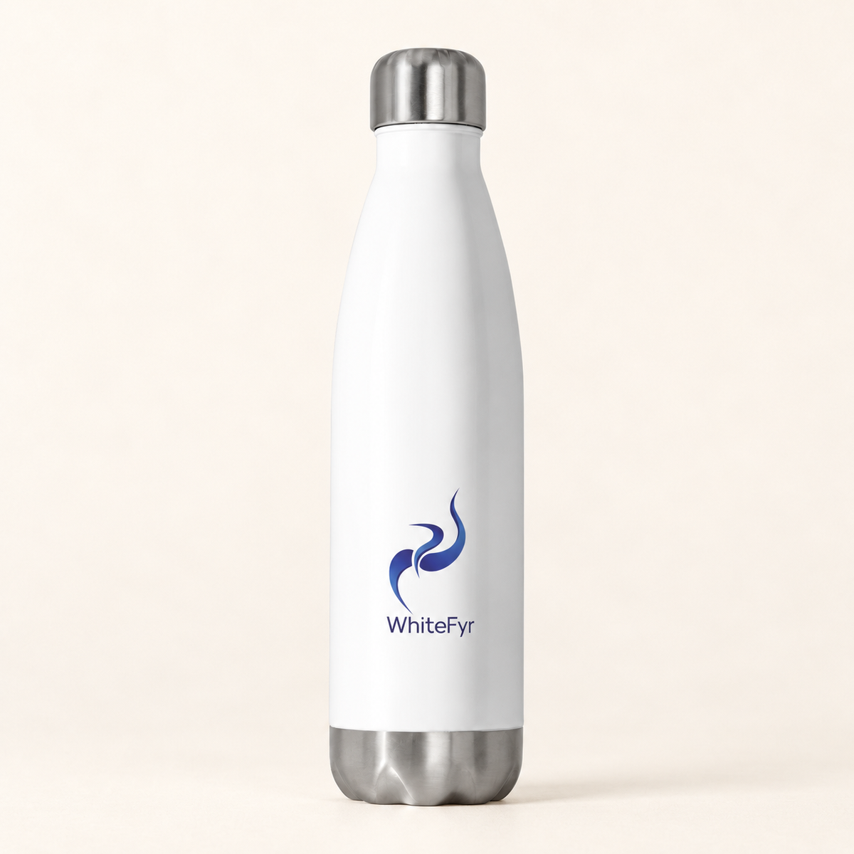 WhiteFyr Insulated Stainless Steel Flask – 20oz / 590ml — flask-closed — AI-assisted warm studio background