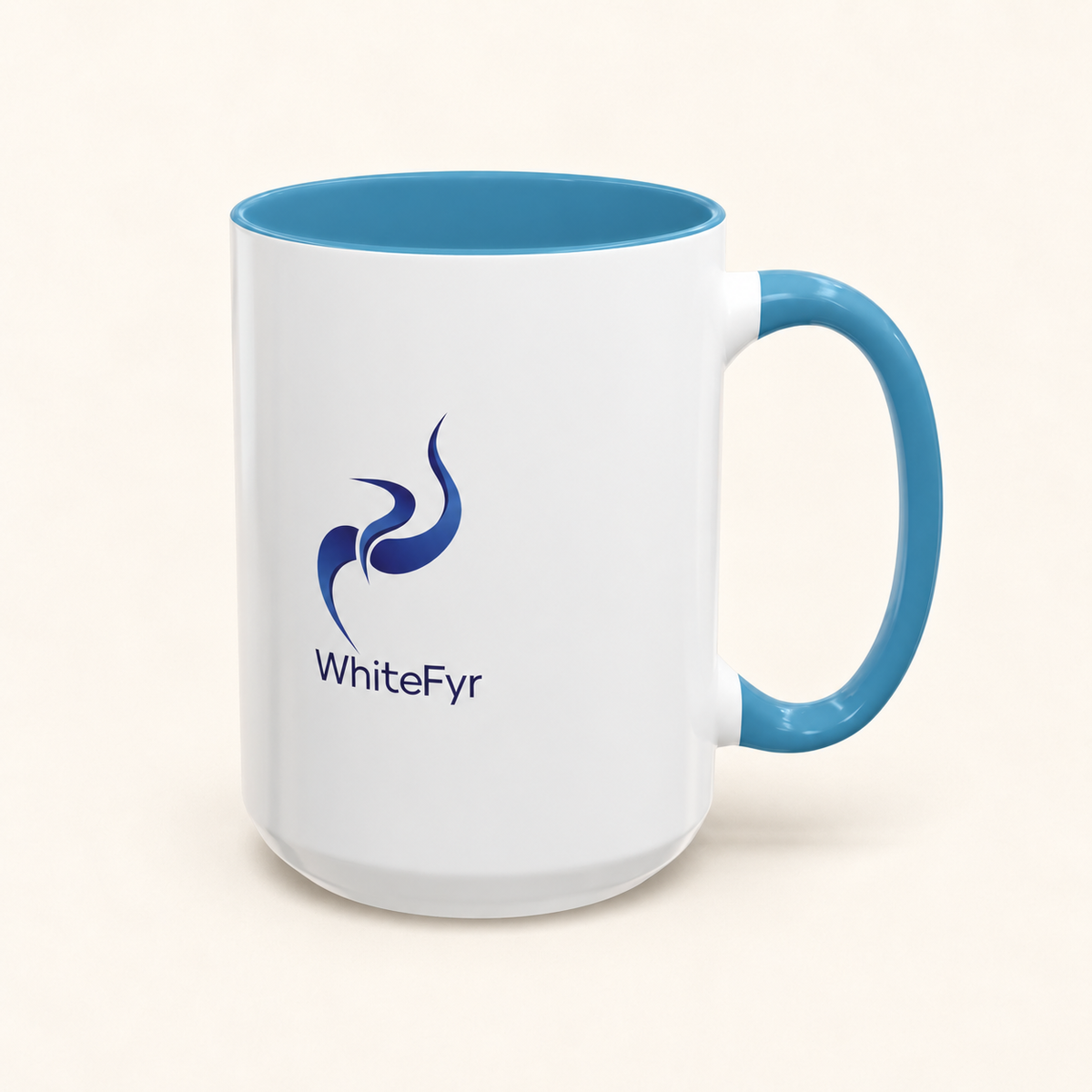 WhiteFyr Two-Tone Ceramic Mug – 11oz & 15oz — light-blue-15oz — AI-assisted warm studio background