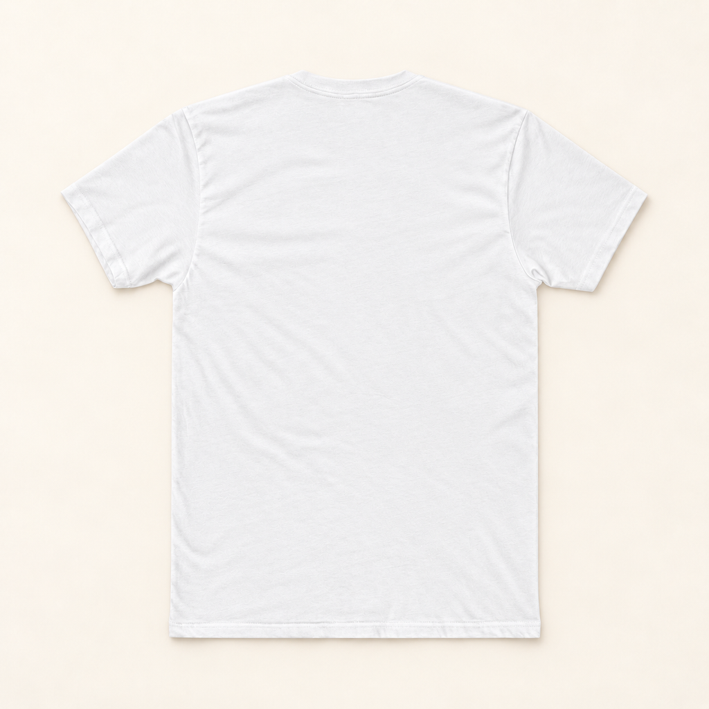 WhiteFyr Men’s Cotton Logo T-Shirt — AI-assisted studio back mockup