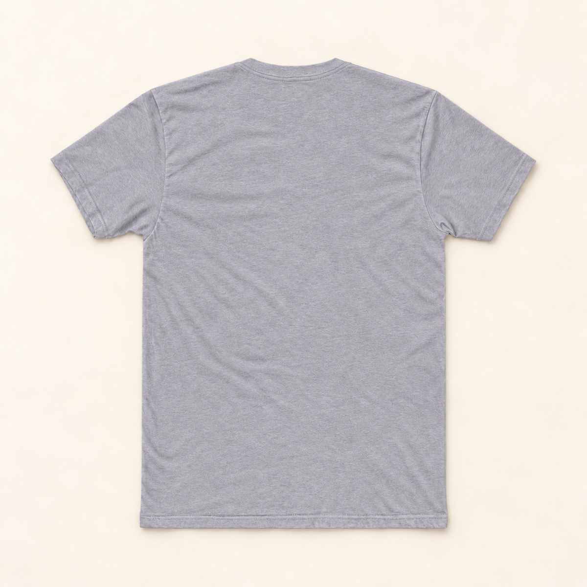 WhiteFyr Men’s Cotton Logo T-Shirt in Heather Grey — AI-assisted back studio mockup