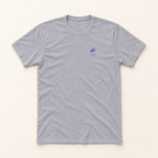 WhiteFyr Men’s Cotton Logo T-Shirt in Heather Grey — AI-assisted front studio mockup