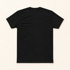WhiteFyr Men’s Cotton Logo T-Shirt in Solid Black — AI-assisted back studio mockup