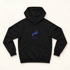 WhiteFyr Men's Performance Hoodie — Black — front studio view