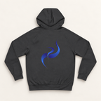 WhiteFyr Men's Performance Hoodie in Coal — AI-assisted back studio mockup