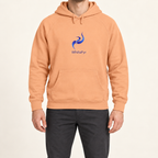 WhiteFyr Men's Performance Hoodie in Peach — AI-assisted model studio mockup