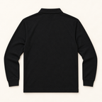 WhiteFyr Men's Performance Polo - Long Sleeve — AI-assisted studio back mockup
