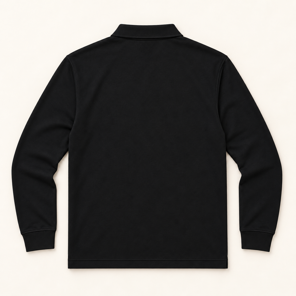 WhiteFyr Men's Performance Polo - Long Sleeve — AI-assisted studio back mockup
