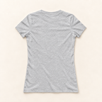 WhiteFyr Women’s Slim-Fit Logo T-Shirt in Athletic Heather — AI-assisted back studio mockup