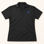 WhiteFyr Women's Performance Polo - Short Sleeve — AI-assisted studio front mockup
