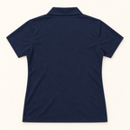 WhiteFyr Women's Performance Polo - Short Sleeve in Navy — AI-assisted back studio mockup